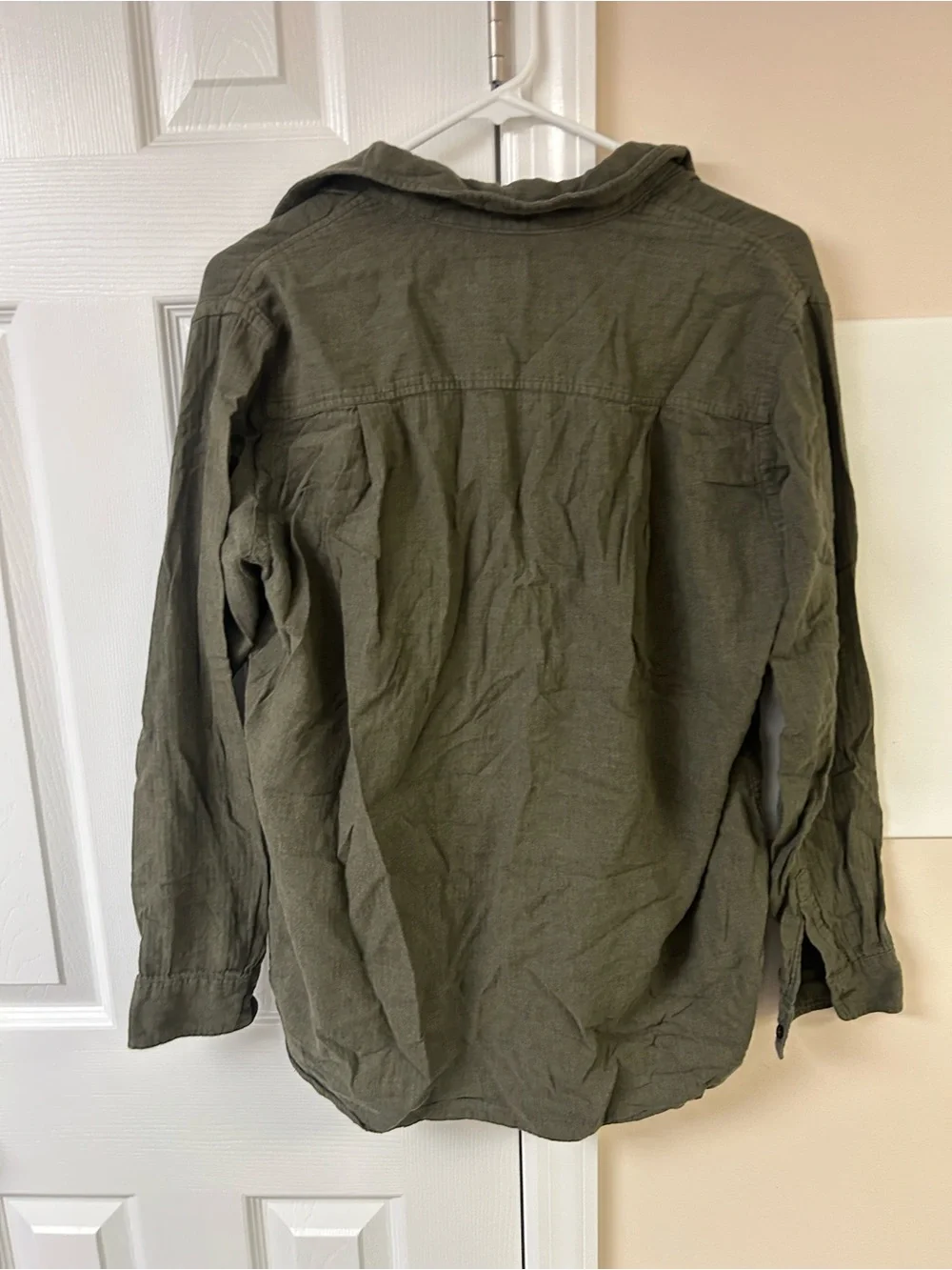 Uniqlo Green Cotton Button Down Shirt